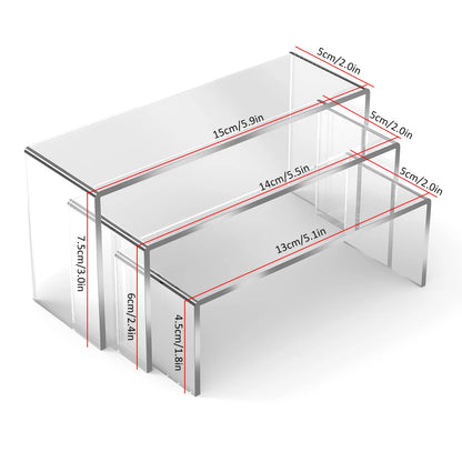 Multifunctional Transparent Acrylic Display Stand Mini Model Storage Rack Perfume Doll Jewelry Orga 4