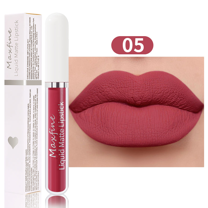 Sexy Velvet Lip Glaze Matte Liquid Lipstick Moisturizing Lipstick Long Lasting Waterproof 8