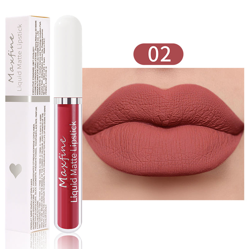 Sexy Velvet Lip Glaze Matte Liquid Lipstick Moisturizing Lipstick Long Lasting Waterproof 7