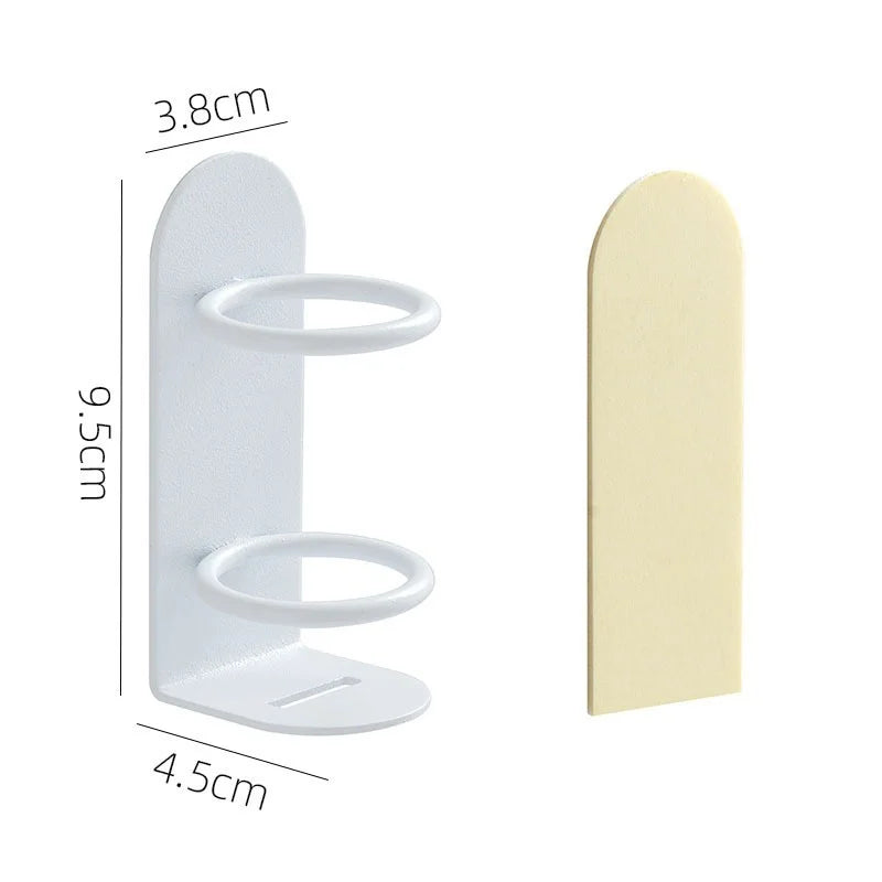 Punch Free Traceless Wall Mounted Toothbrush Holder Electric Razor Holder Bathroom Storage Shelf Or 6