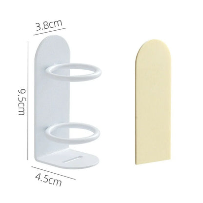 Punch Free Traceless Wall Mounted Toothbrush Holder Electric Razor Holder Bathroom Storage Shelf Or 6