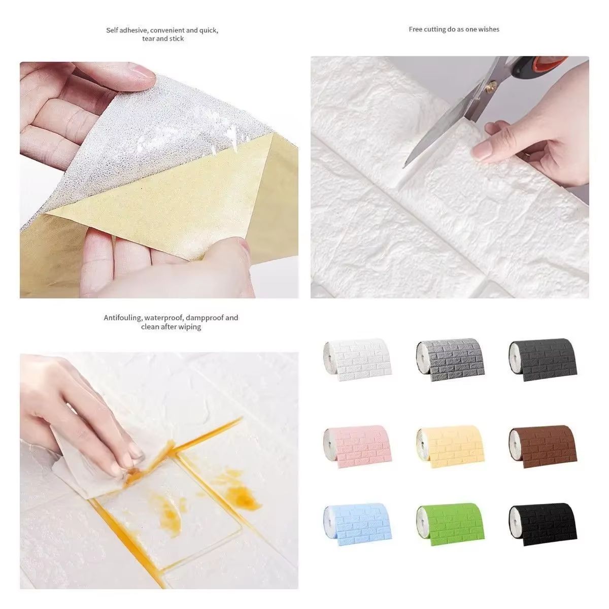 Premium 3D Brick Pattern Wall Panels  DIY Waterproof BrickEffect Wallpaper For Living Room Bedroom  4