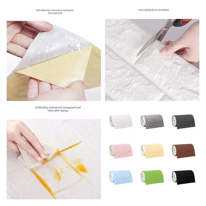 Premium 3D Brick Pattern Wall Panels  DIY Waterproof BrickEffect Wallpaper For Living Room Bedroom  4