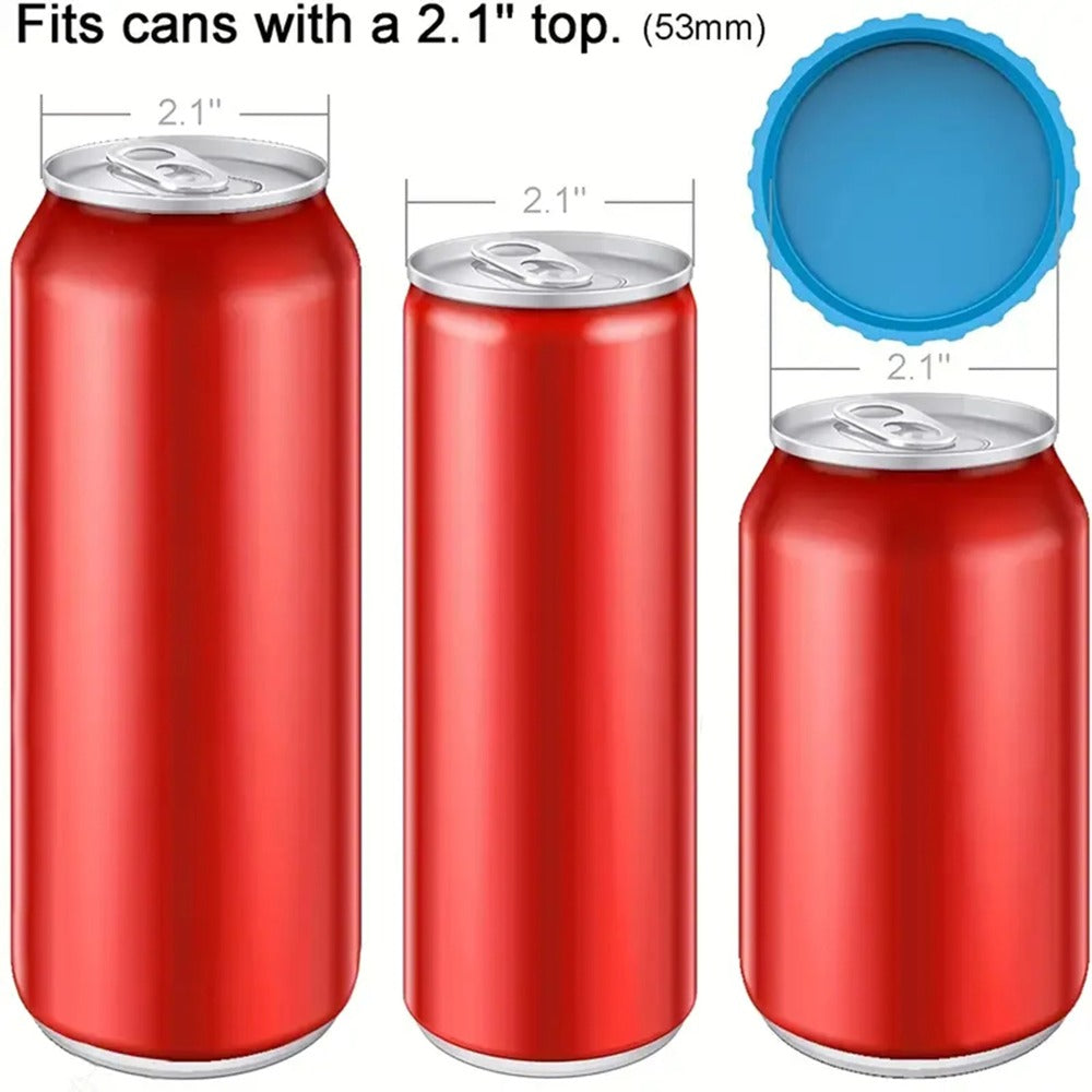 Silicone Can Lids for Soda and Beer, Pack Reusable Can Covers, Juice Drink Protective Lids, Fits Standard Cans