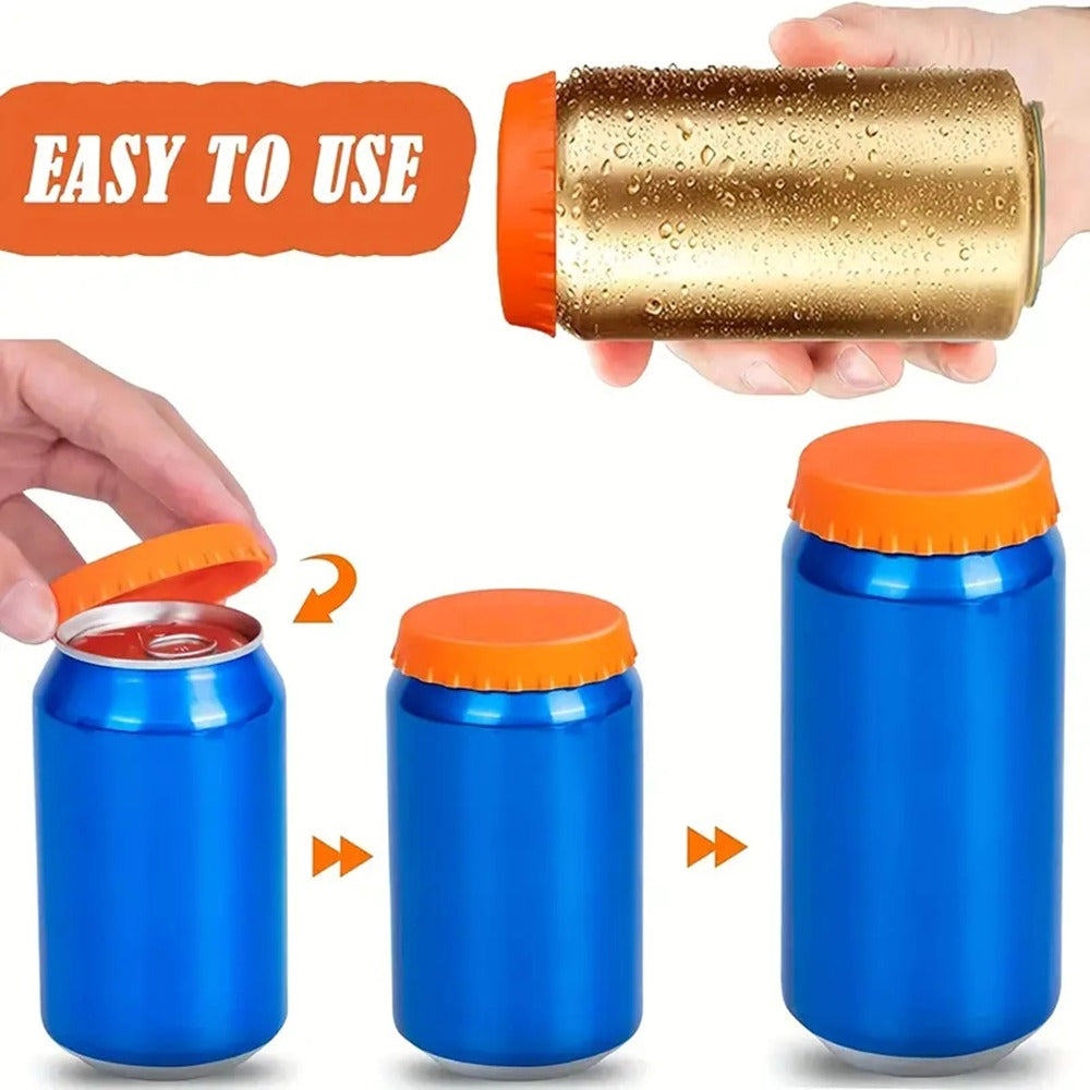 Silicone Can Lids for Soda and Beer, Pack Reusable Can Covers, Juice Drink Protective Lids, Fits Standard Cans