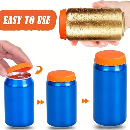Silicone Can Lids for Soda and Beer, Pack Reusable Can Covers, Juice Drink Protective Lids, Fits Standard Cans