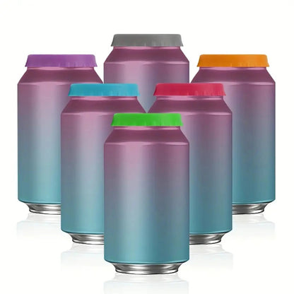 Silicone Can Lids for Soda and Beer, Pack Reusable Can Covers, Juice Drink Protective Lids, Fits Standard Cans