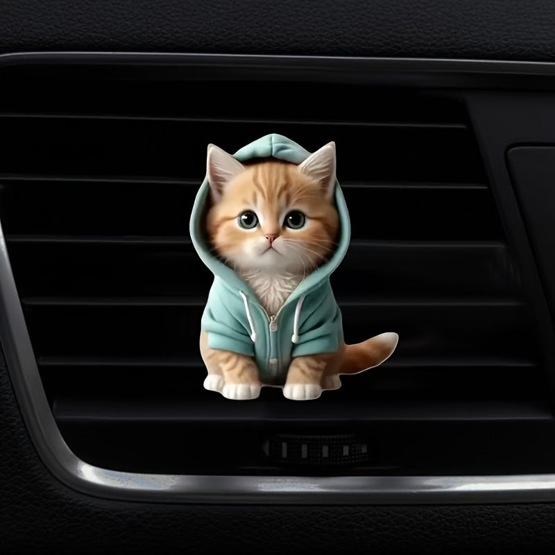 Cute cat acrylic car aromatherapy, long-lasting fragrance vent clip, decorative aromatherapy for car