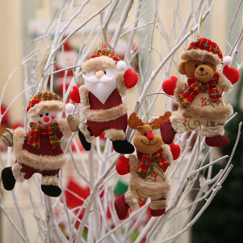 Plush Hanging Ornaments, Christmas Tree Decorations, Snowman Reindeer Bear, Holiday Party Supplies, Kids Room Window