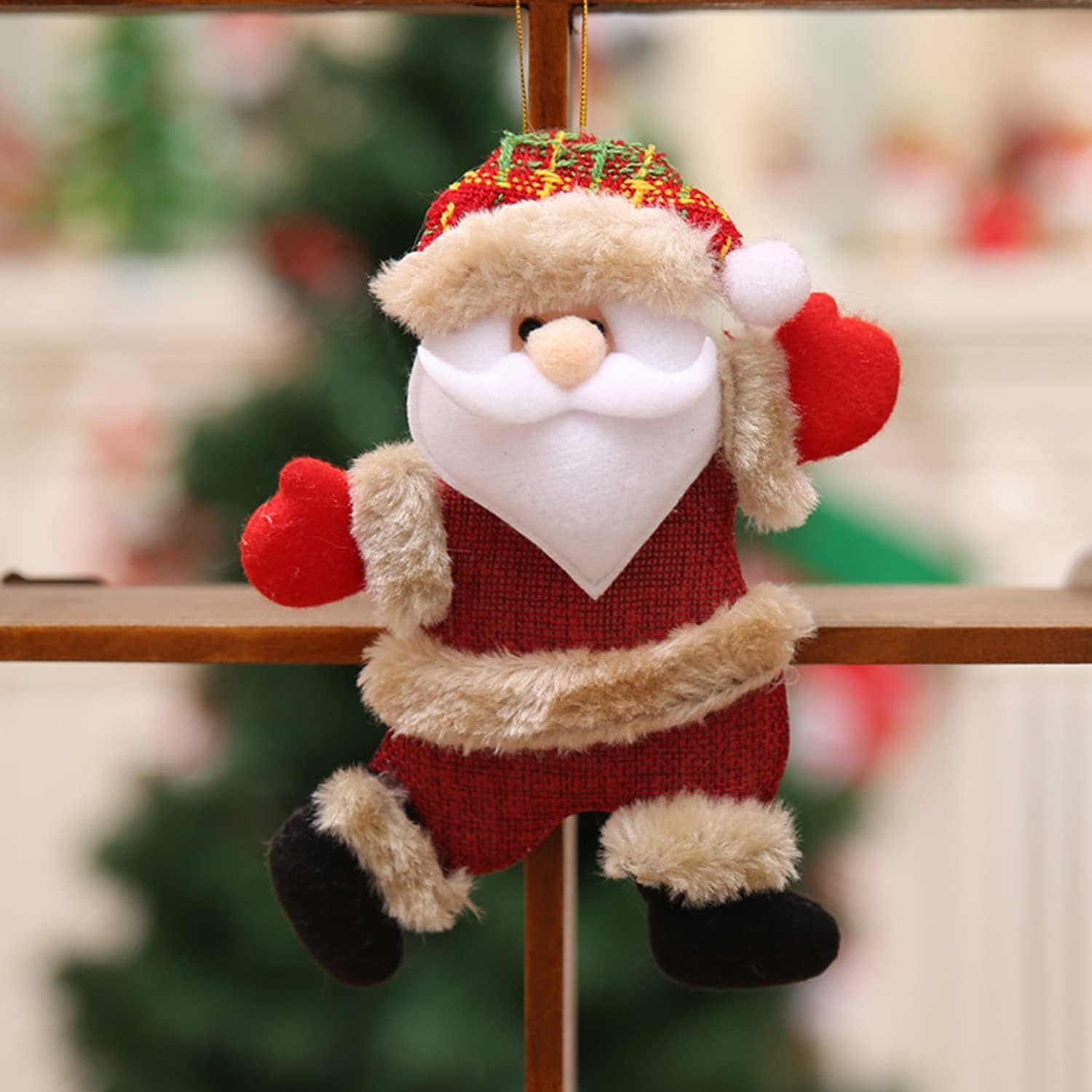 Plush Hanging Ornaments, Christmas Tree Decorations, Snowman Reindeer Bear, Holiday Party Supplies, Kids Room Window