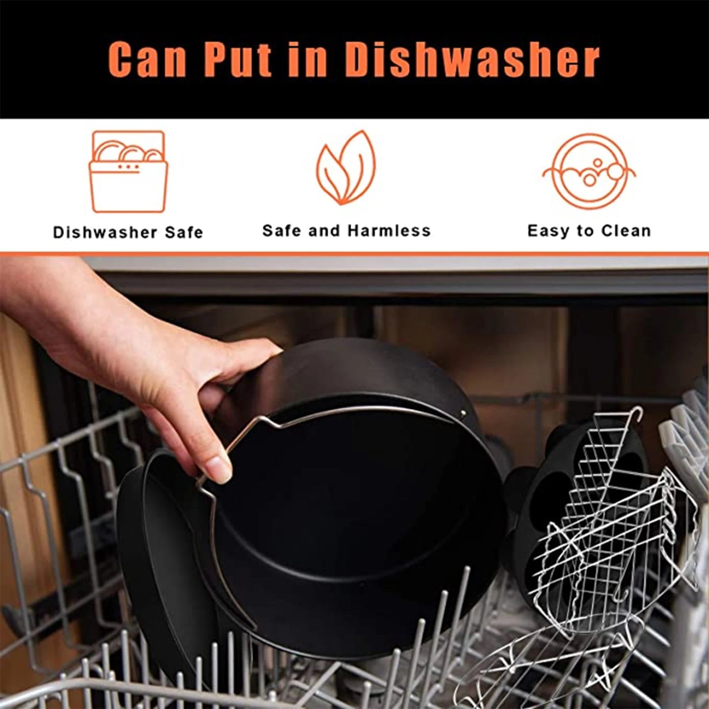 Basket Airfryer For Baking Dish Nonstick Cake Baking Tray Pizza Plate Bakeware Pot Air Fryer Pan Ac 4