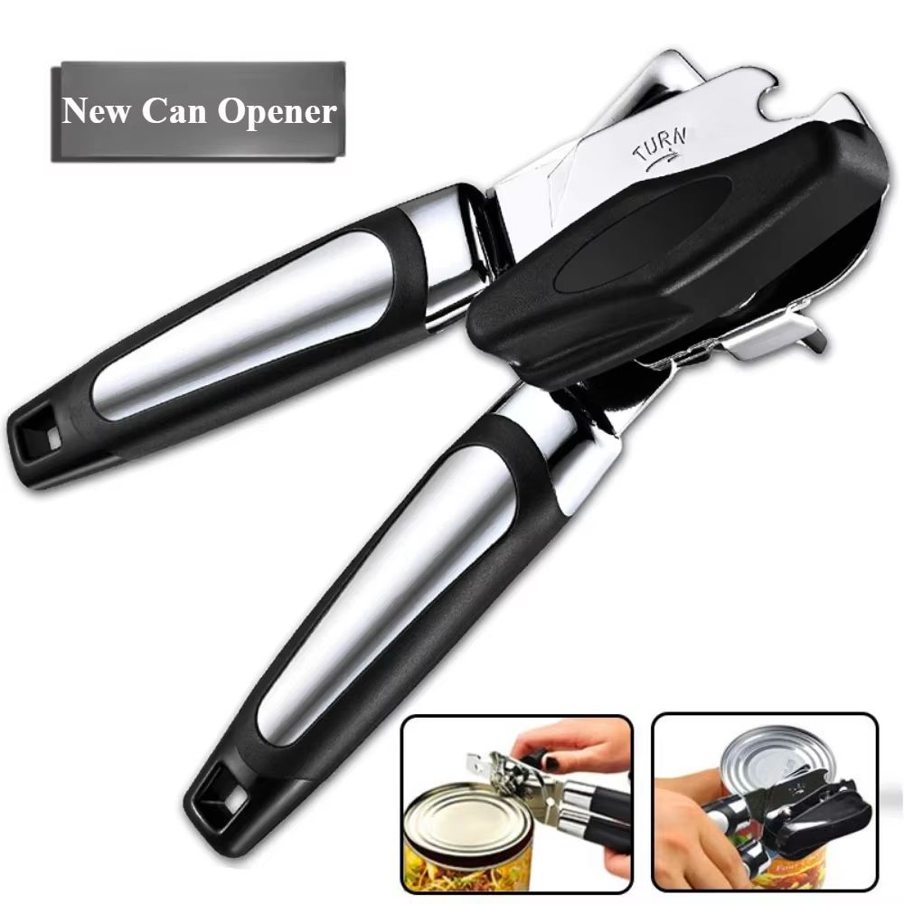 Stainless Steel Multifunction Can & Bottle Opener – Professional Kitchen Jar & Beer Handle Tool