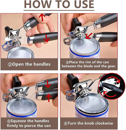 Stainless Steel Multifunction Can  Bottle Opener  Professional Kitchen Jar  Beer Handle Tool 5