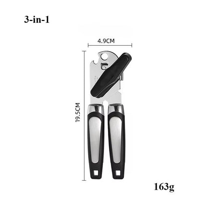 Stainless Steel Multifunction Can  Bottle Opener  Professional Kitchen Jar  Beer Handle Tool 6