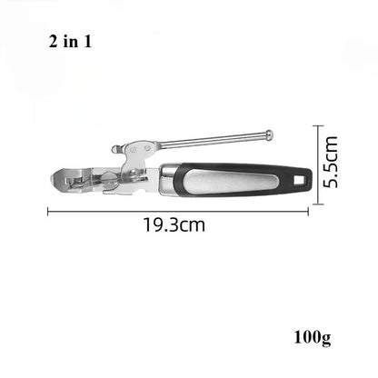 Stainless Steel Multifunction Can  Bottle Opener  Professional Kitchen Jar  Beer Handle Tool 7