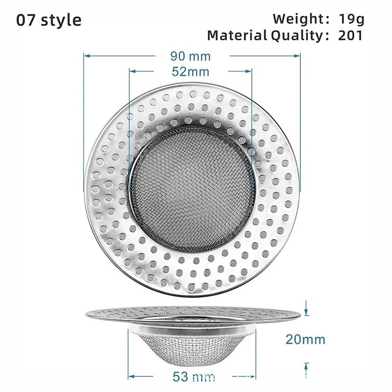Stainless Steel Sink Strainer Filter For Kitchen And Bathroom Drains 21