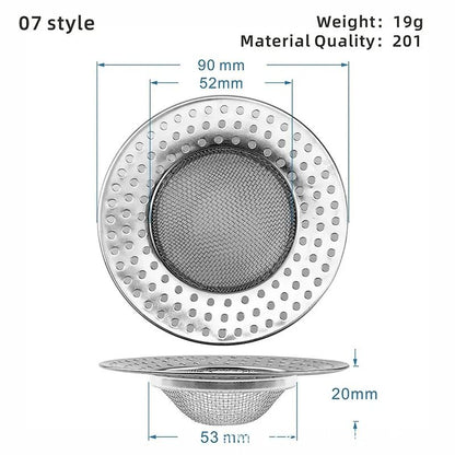 Stainless Steel Sink Strainer Filter For Kitchen And Bathroom Drains 21