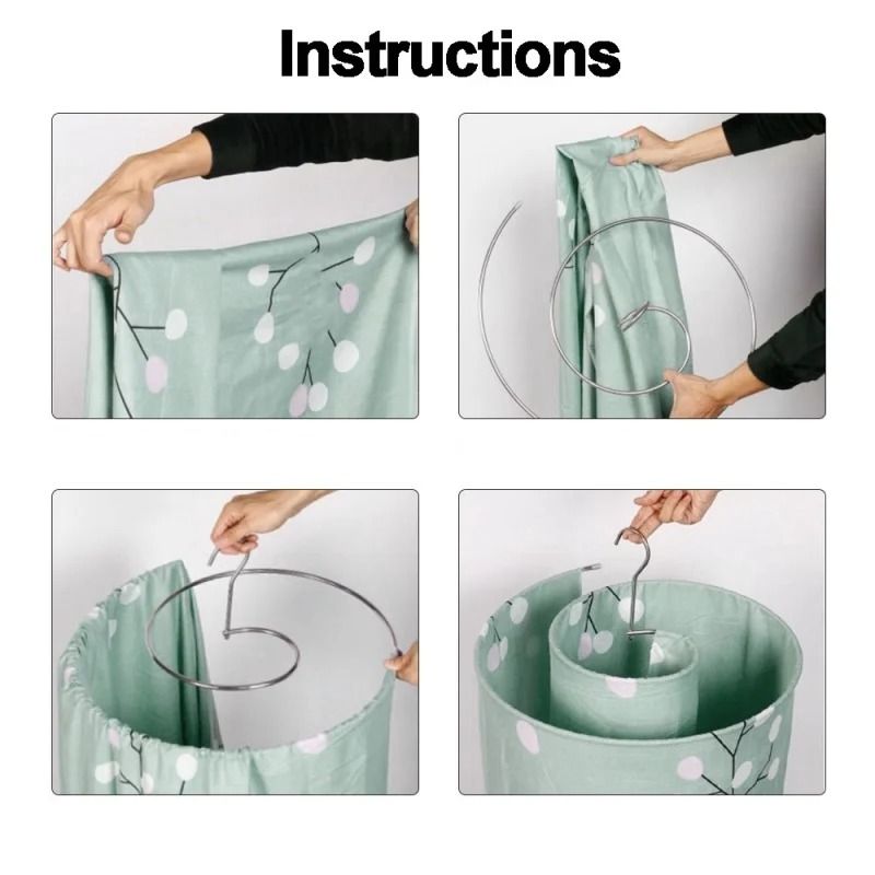 Spiral Clothes Drying Rack For Quilts Sheets And Bedding 4
