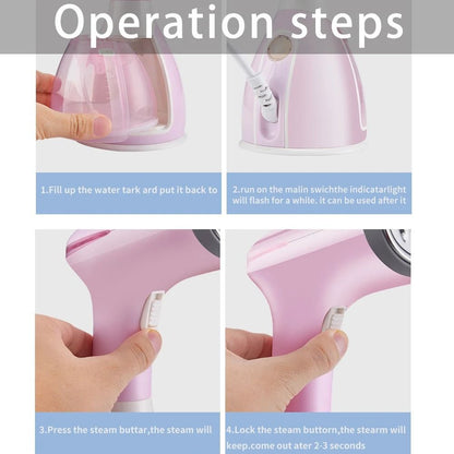 1500W Handheld Garment Steamer Electric Fabric Steam Iron 250ml Portable Fast Heat Clothes Steamer 3