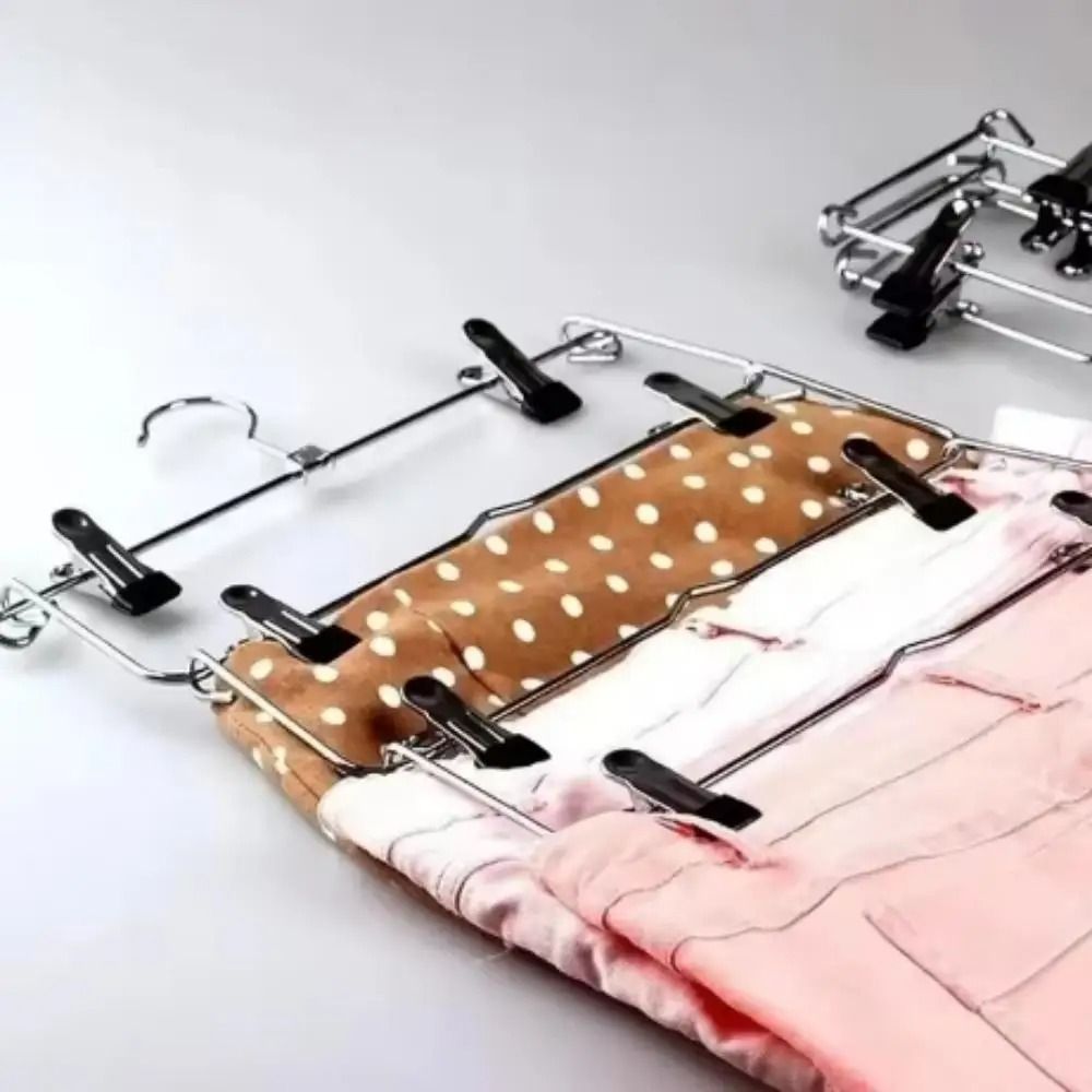 Multi Functional Home Non Slip Metal Pants Rack Stainless Steel Hanger Storage Skirt Rack 2