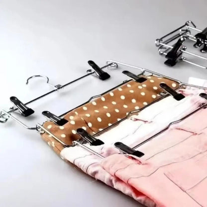 Multi Functional Home Non Slip Metal Pants Rack Stainless Steel Hanger Storage Skirt Rack 2
