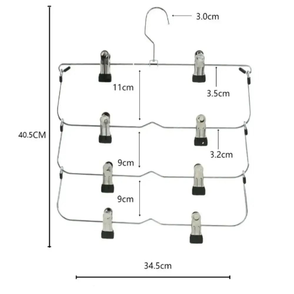 Multi Functional Home Non Slip Metal Pants Rack Stainless Steel Hanger Storage Skirt Rack 5
