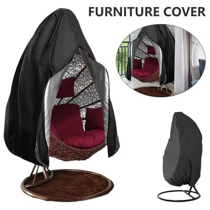 Waterproof Patio Hanging Egg Chair Cover 210D Heavy Duty Single and Double Seat Cocoon Swing Chair Dust Protector
