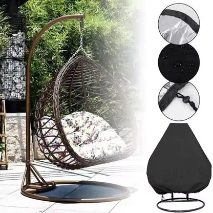 Waterproof Patio Hanging Egg Chair Cover 210D Heavy Duty Single And Double Seat Cocoon Swing Chair  2