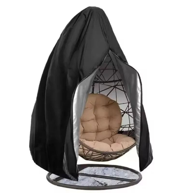 Waterproof Patio Hanging Egg Chair Cover 210D Heavy Duty Single And Double Seat Cocoon Swing Chair  6