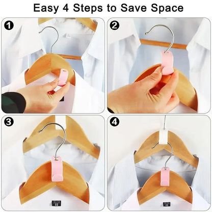 Mini Wardrobe Connector Hanger Hooks Space Saving Plastic Cascading Clothes Organizer 5