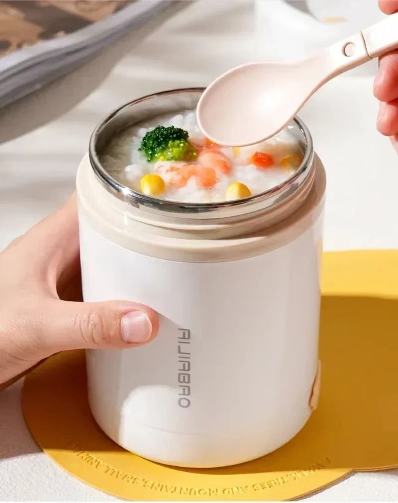 USB Electric Heating Lunch Box 600ml Stainless Steel Food Warmer Portable Food Container