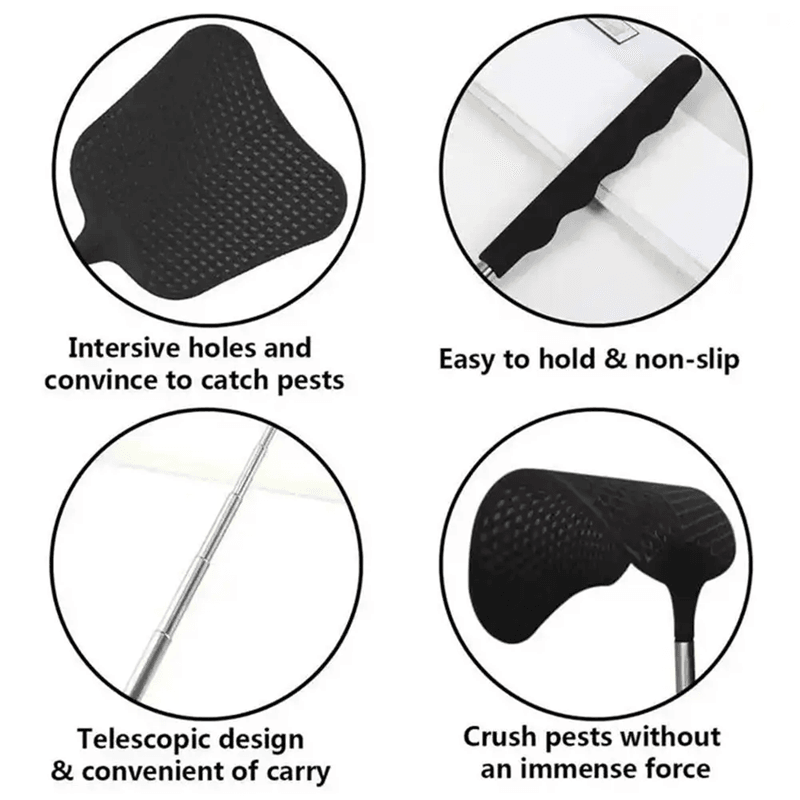 ExtendReach Telescopic Fly Swatter  Retractable Manual Fly Killer With Long Handle 2
