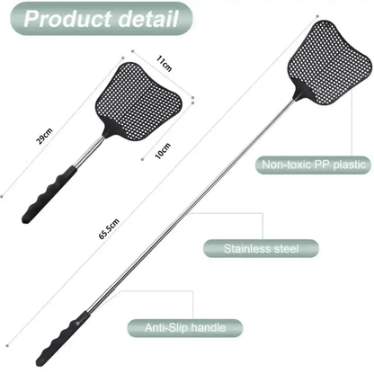 ExtendReach Telescopic Fly Swatter  Retractable Manual Fly Killer With Long Handle 4