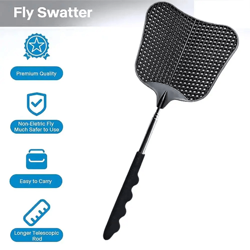 ExtendReach Telescopic Fly Swatter  Retractable Manual Fly Killer With Long Handle 5