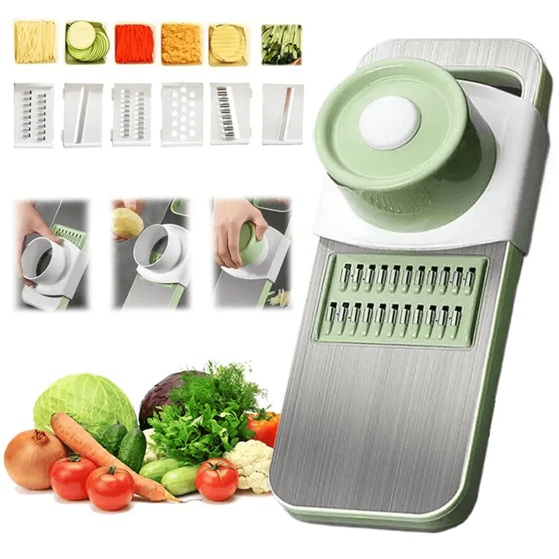 QuickPrep Vegetable & Fruit Slicer – Manual Food Grater, Chopper, and Dicer for Effortless Meal Prep