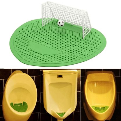 AimMate Mini Urinal Target Pad – Creative Football Design Splash Guard & Filter for Men