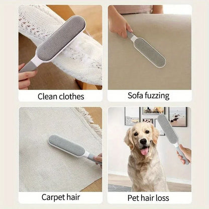 Double Sided Pet Hair Remover Manual Electrostatic Lint Brush For Clothes Furniture And Carpet 2