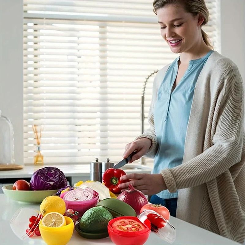 Plastic Food Storage Box With Lid For Vegetables And Fruits Fresh Keeping Container 4