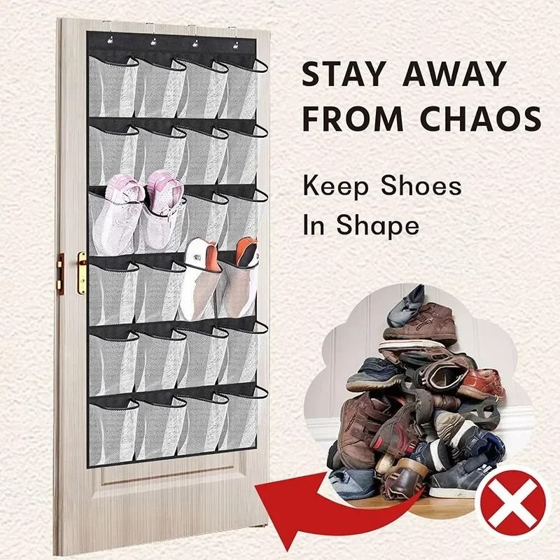 Wall Mounted 24 Pocket Door Organizer For Shoes And Accessories 1