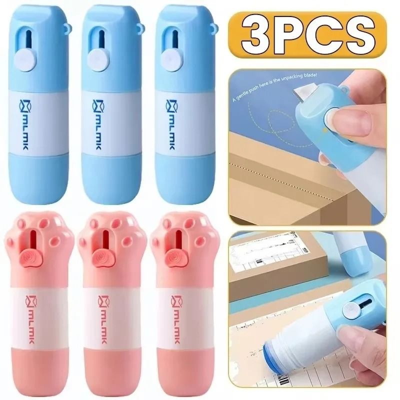2-in-1 Privacy Protection Eraser and Mail Opener Correction Fluid Tool