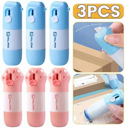 2-in-1 Privacy Protection Eraser and Mail Opener Correction Fluid Tool