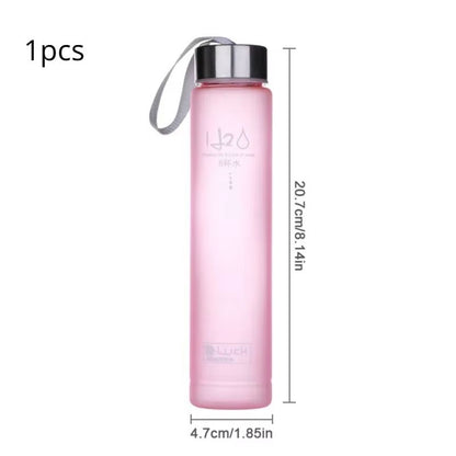 Frosted Sports Water Bottle With Rope Handle  Leakproof Stylish And Reusable Drinking Cup 9