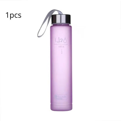 Frosted Sports Water Bottle With Rope Handle  Leakproof Stylish And Reusable Drinking Cup 10