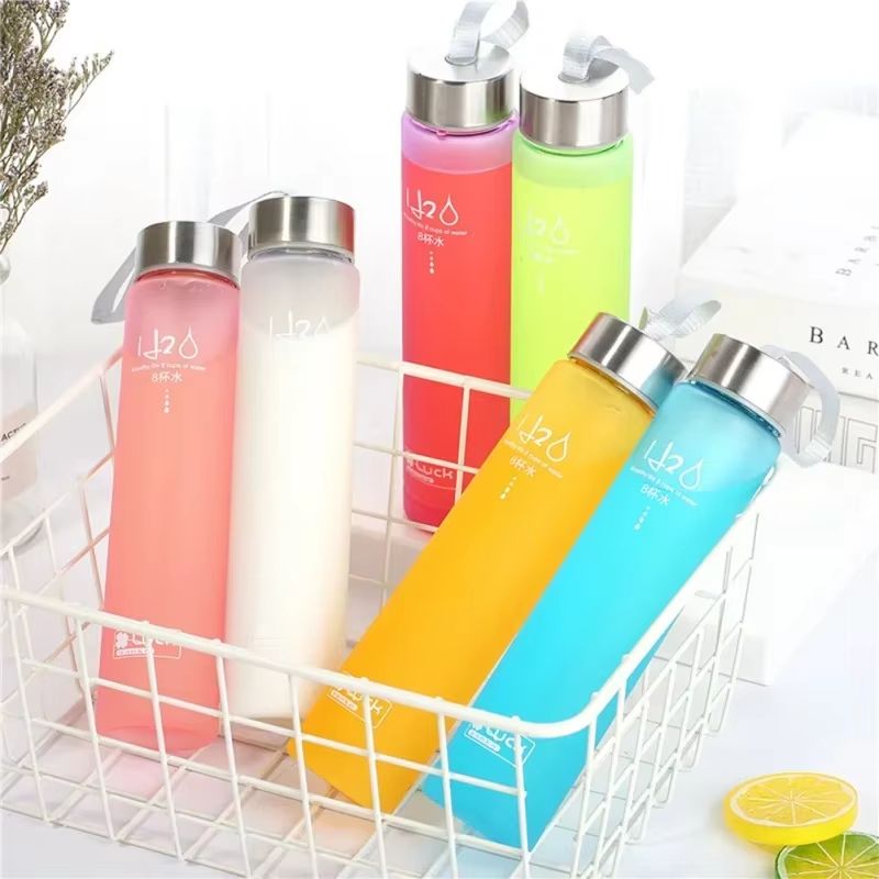 Frosted Sports Water Bottle With Rope Handle  Leakproof Stylish And Reusable Drinking Cup 1