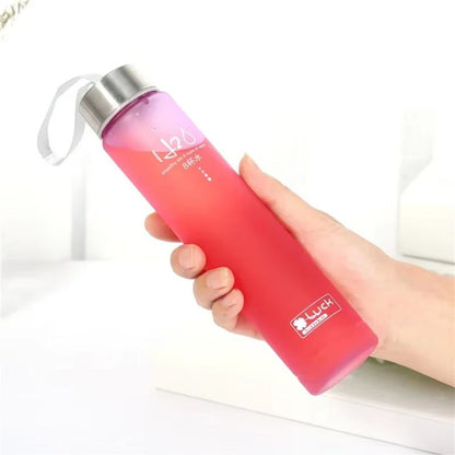 Frosted Sports Water Bottle With Rope Handle  Leakproof Stylish And Reusable Drinking Cup 3