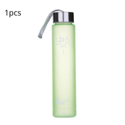 Frosted Sports Water Bottle With Rope Handle  Leakproof Stylish And Reusable Drinking Cup 6