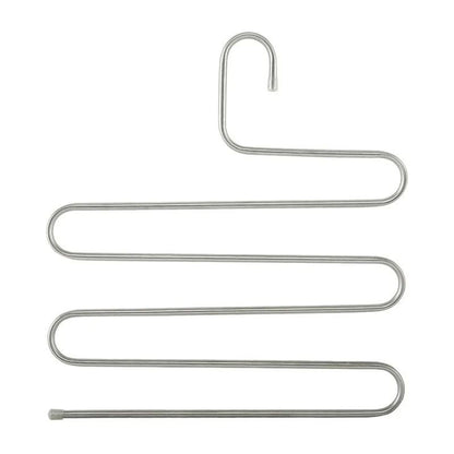 Stainless Steel SShaped MultiLayer Pants Rack SpaceSaving Wardrobe Organizer 5