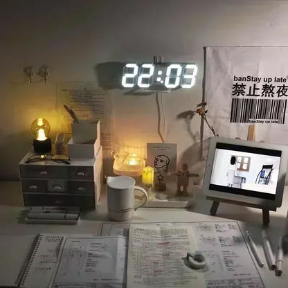 Modern LED Digital Wall  Desk Clock  Sleek Alarm Clock For Home  Office 3