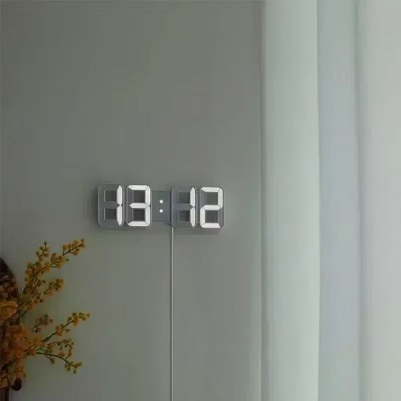 Modern LED Digital Wall  Desk Clock  Sleek Alarm Clock For Home  Office 4