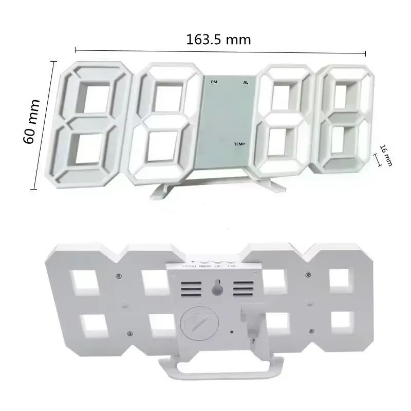 Modern LED Digital Wall  Desk Clock  Sleek Alarm Clock For Home  Office 5
